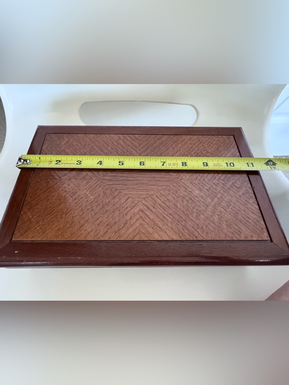 Vintage Wood Jewelry Box Keepsake Trinket Box Valet Organizer Rustic Luxe Decor - Picture 13 of 15